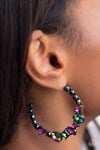 Paparazzi New Age Nostalgia Earrings Multi (Oil Spill)