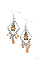 Paparazzi Southern Sunsets Earrings Orange - Glitz By Lisa 