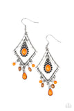 Paparazzi Southern Sunsets Earrings Orange - Glitz By Lisa 