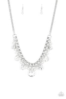Paparazzi Knockout Queen Necklace White - Glitz By Lisa 