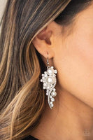 Paparazzi High-End Elegance Earrings White - Glitz By Lisa 