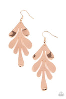 Paparazzi A FROND Farewell Earrings Rose Gold