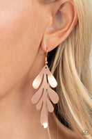 Paparazzi A FROND Farewell Earrings Rose Gold