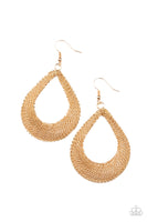 Paparazzi A Hot MESH Earrings Gold