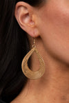 Paparazzi A Hot MESH Earrings Gold