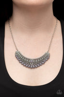 Paparazzi Abundantly Aztec Necklace Silver