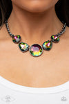 Paparazzi All The Worlds My Stage Necklace Multi (Oil Spill)