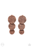 Paparazzi Ancient Antiquity Earrings Copper (Clip Ons)