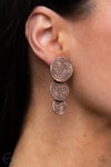 Paparazzi Ancient Antiquity Earrings Copper (Clip Ons)