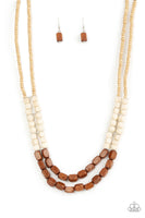 Paparazzi Bermuda Bellhop Necklace Brown