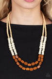 Paparazzi Bermuda Bellhop Necklace Brown