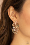 Paparazzi Butterfly Frills Earrings Gold