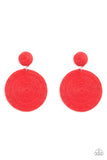 Paparazzi Circulate The Room Earrings Red