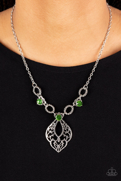Paparazzi Contemporary Connections Necklace Green