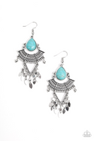 Paparazzi Vintage Vagabond Earrings Blue - Glitz By Lisa 