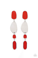 Paparazzi Deco By Design Earrings Red