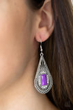 Paparazzi Deco Dreaming Earrings Purple