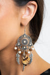 Paparazzi Desert Plains Earrings White