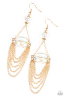 Paparazzi Ethereally Extravagant Earrings Gold (Iridescent)