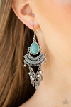 Paparazzi Vintage Vagabond Earrings Blue - Glitz By Lisa 