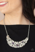 Paparazzi Fabulously Fragmented Necklace Purple, Rock Candy Bubbly Earrings Purple & Dining with Royalty Ring Purple