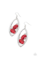 Paparazzi Famously Fashionable Earrings Red