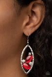 Paparazzi Famously Fashionable Earrings Red