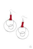 Paparazzi Fearless Fusion Earrings Red