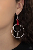 Paparazzi Fearless Fusion Earrings Red