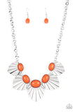 Paparazzi Fearlessly Ferocious Necklace Orange