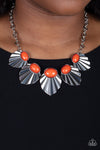 Paparazzi Fearlessly Ferocious Necklace Orange