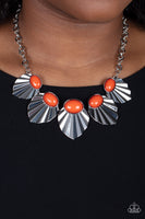 Paparazzi Fearlessly Ferocious Necklace Orange