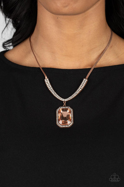 Paparazzi Fit for a DRAMA QUEEN Necklace Copper