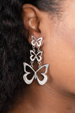 Paparazzi Flamboyant Flutter Earrings White