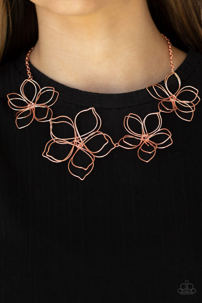 Paparazzi Flower Garden Fashionista Necklace Copper