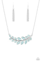 Paparazzi Frosted Foliage Necklace Blue - Glitz By Lisa 