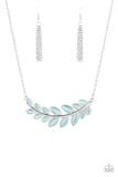 Paparazzi Frosted Foliage Necklace Blue - Glitz By Lisa 