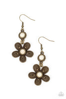 Paparazzi Free-Spirited Flourish Earrings Brass