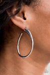 Paparazzi Fully Loaded Earrings Silver (Magnificent Musings Fashion Fix April 2021)