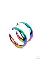 Paparazzi Futuristic Flavor Earrings Multi (Oil Spill)