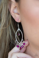 Paparazzi Glassy Grotto Earrings Purple