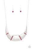 Paparazzi Going Through Phases Necklace Red