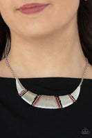 Paparazzi Going Through Phases Necklace Red