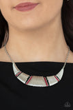 Paparazzi Going Through Phases Necklace Red