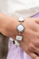 Paparazzi Eco Enchantment Necklace White, Ethereal Effervescence Earrings White & Ethereal Effervescence Bracelet White