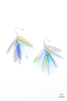 Paparazzi Holographic Glamour Earrings Blue