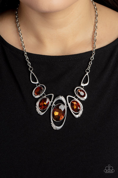 Paparazzi Hypnotic Twinkle Necklace Brown