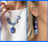 Paparazzi Million Dollar Moment Necklace Multi (Blue) & Cosmic Red Carpet Earrings Blue