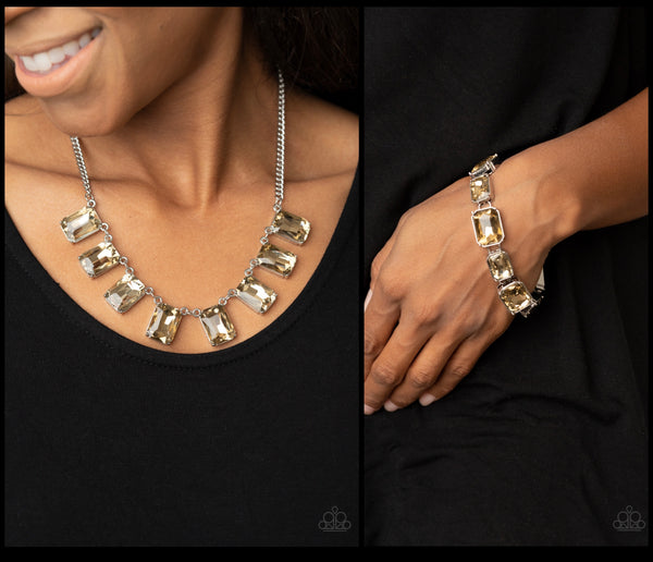 Paparazzi After Party Access Necklace Brown & After Hours Bracelet Brown