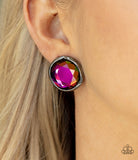 Paparazzi Double-Take Twinkle Earrings Multi (Oil Spill)